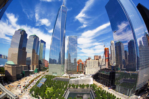 Wtc Art Print featuring the photograph The World Trade Center Complex by The Flying Photographer