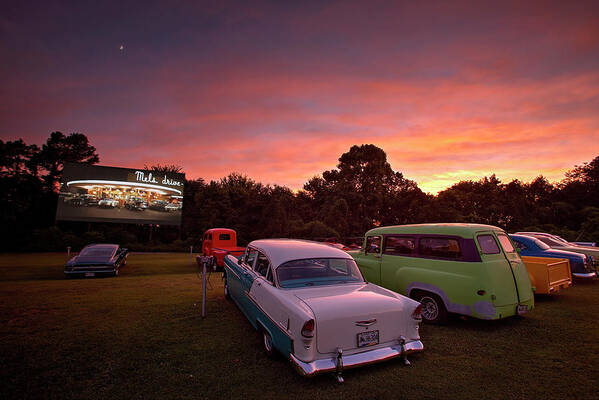 Drive-in Art Print featuring the photograph Those Summer Nights by Eilish Palmer