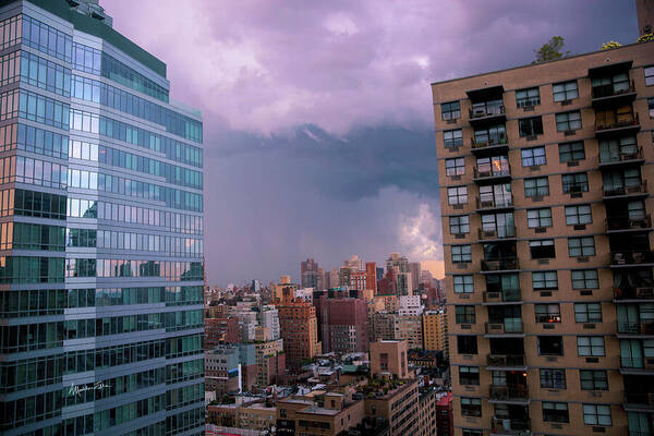 Manhattan Art Print featuring the photograph Threatening Storm - Manhattan - 2016 by Madeline Ellis