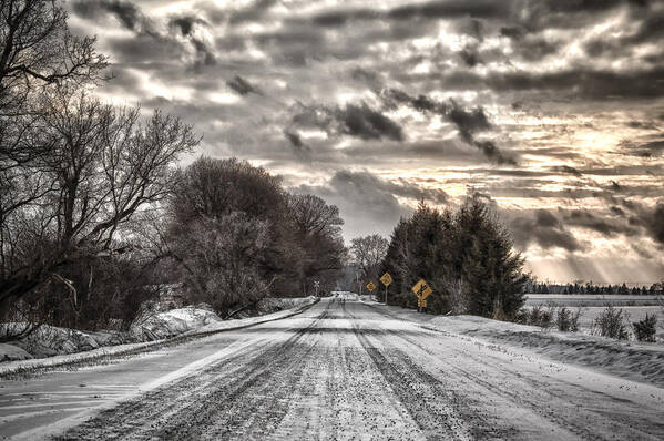 Winter Art Print featuring the photograph Through the snow by Eunice Gibb