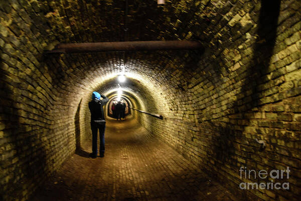 Michigan State Hospital Art Print featuring the photograph Through the Tunnel by Grace Grogan
