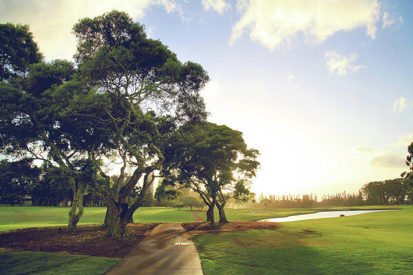 Princeville Makai Golf Club Art Print featuring the photograph 'Til I'm In Your Arms Again by Laurie Search