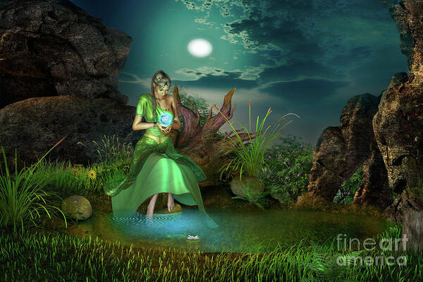 Water Pond Art Print featuring the digital art To Go Beyond by Shadowlea Is