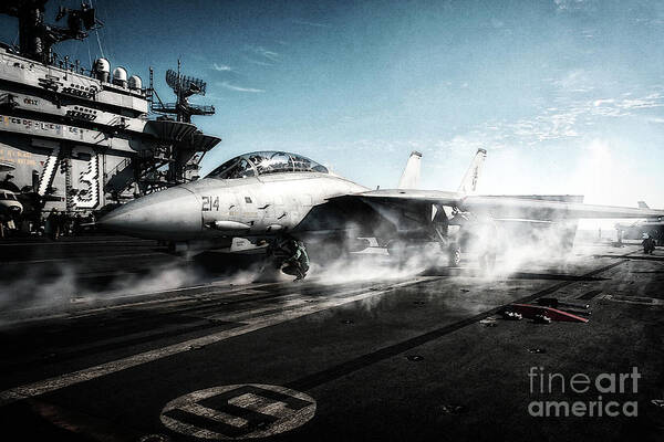 Grumman F14 Tomcat Art Print featuring the digital art Tomcat Take Off by Airpower Art