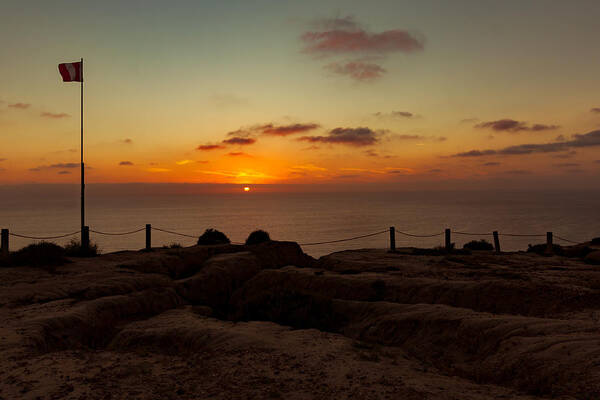 Torrwy Pine Art Print featuring the photograph Torrey Pine Glider Port Sunset by Jeremy McKay
