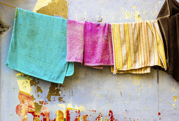 Minimal Art Print featuring the photograph Towels Galore by Prakash Ghai