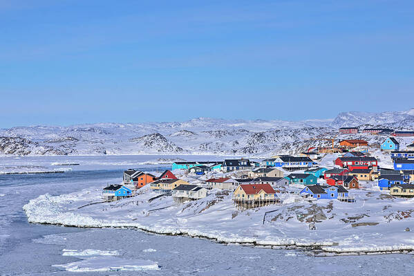 Ilulissat Art Print featuring the photograph town of Ilulissat - Greenland by Joana Kruse