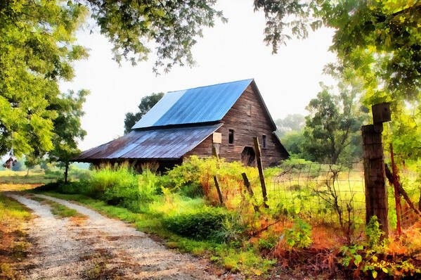Landscape Art Print featuring the painting Townville Barn by Lynne Jenkins