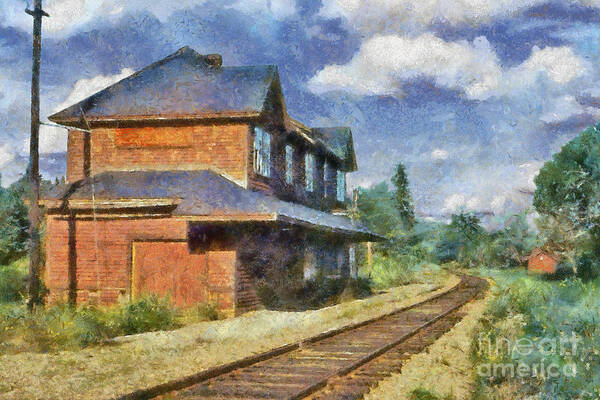 Railway Art Print featuring the photograph Tracking The Past by Carol Randall