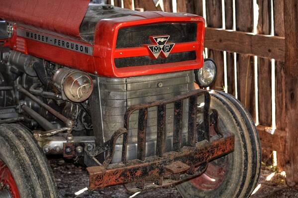 Tractor Art Print featuring the photograph Tractor Grill by Joseph Caban
