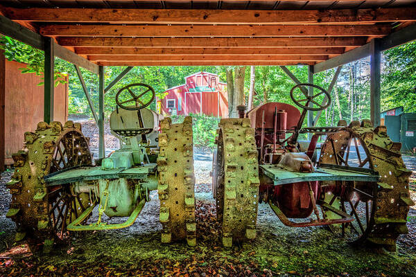 Appalachia Art Print featuring the photograph Tractors Side by Side by Debra and Dave Vanderlaan