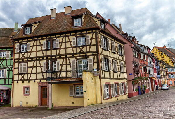 Colmar Art Print featuring the photograph Traditional half-timbered houses in Colmar, Alsace, France by Elenarts - Elena Duvernay photo