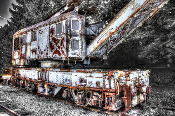 Trains Art Print featuring the photograph Train Crane 2 by John Meader