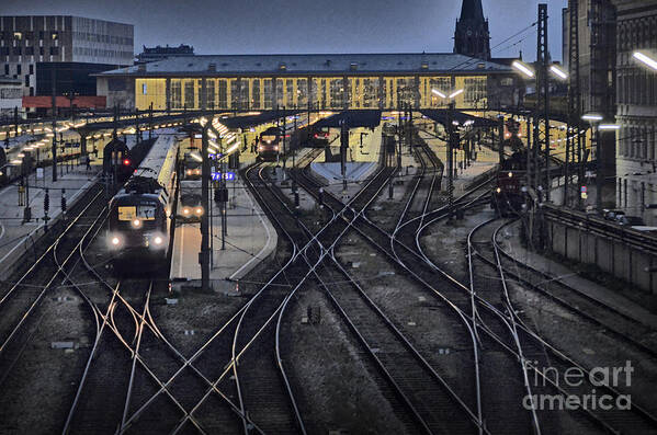 Train Station Art Print featuring the photograph Train Station by Elaine Berger