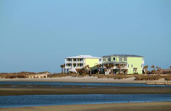 Two Art Print featuring the photograph Two Beach Houses by Cynthia Guinn