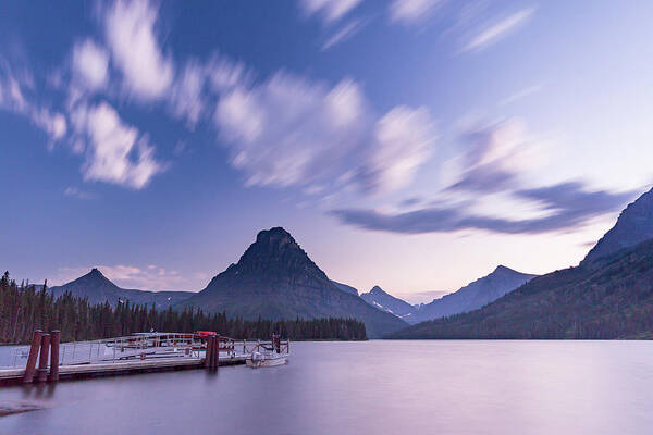 Clements Mountain Art Print featuring the photograph two medicine lake, MT 1 by Mati Krimerman
