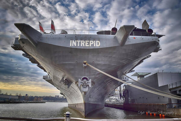 Intrepid Art Print featuring the photograph U S S INTREPID's BOW by Dyle Warren