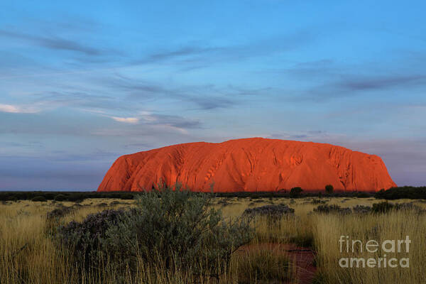 Mountain Art Print featuring the photograph Uluru Sunset 03 by Werner Padarin