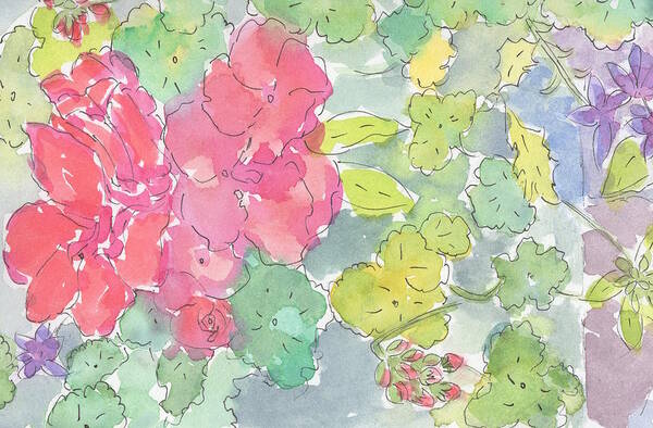 Watercolor Art Print featuring the painting Unexpected Beauty by Marcy Brennan