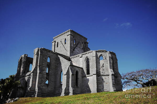 Bermuda Art Print featuring the photograph Unfinished Church in Bermuda by Charline Xia