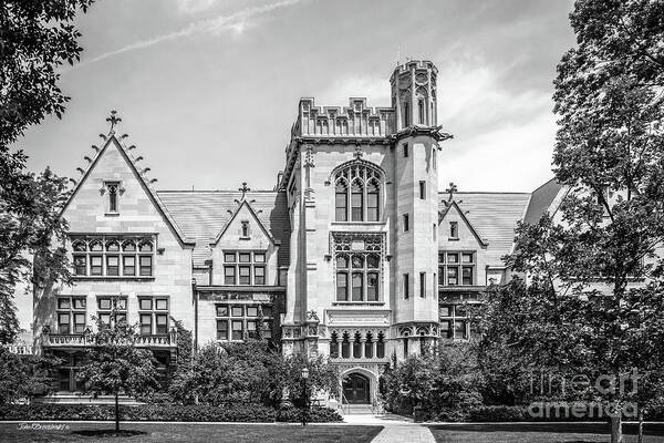 University Of Chicago Art Print featuring the photograph University of Chicago Ryerson Hall by University Icons