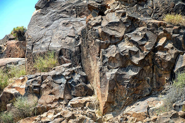 Petroglyph Art Print featuring the photograph Untitled 91 by John Bennett