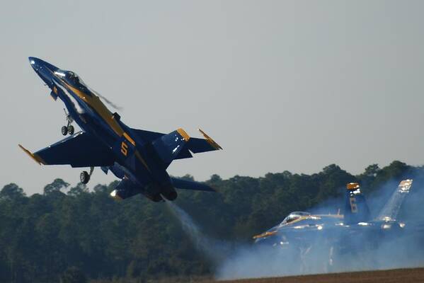 Blue Angels Art Print featuring the photograph up by Renee Holder