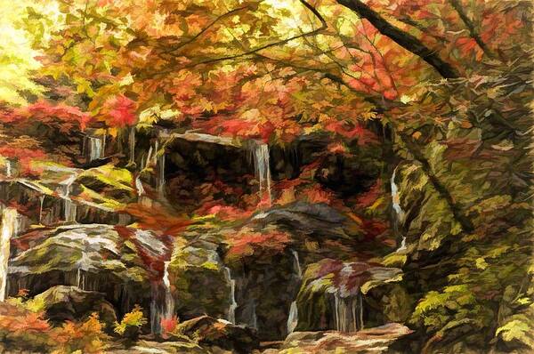 Iver Art Print featuring the photograph Upper Catawba Falls North Carolina by Ginger Wakem