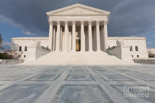 Clarence Holmes Art Print featuring the photograph US Supreme Court Building VII by Clarence Holmes