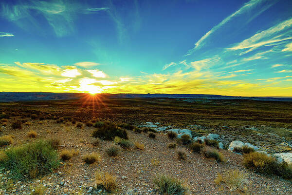Usa Art Print featuring the photograph Utah Desert Sunset by Raul Rodriguez