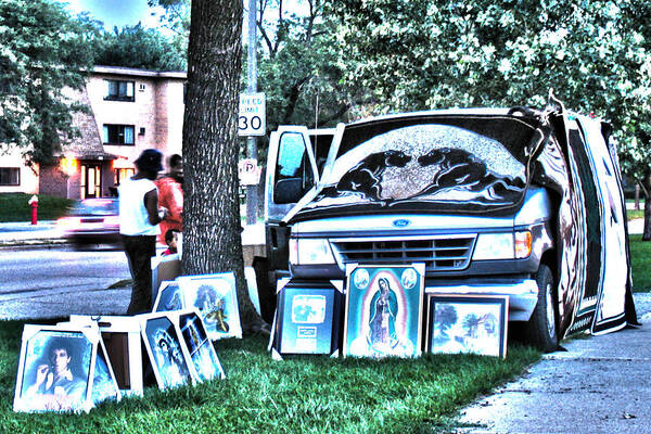 People Art Print featuring the photograph Van Art by David Ralph Johnson