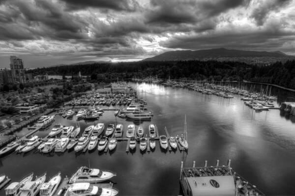 Vancouver Art Print featuring the photograph Vancouver Marina Sunset by Dillon Kalkhurst
