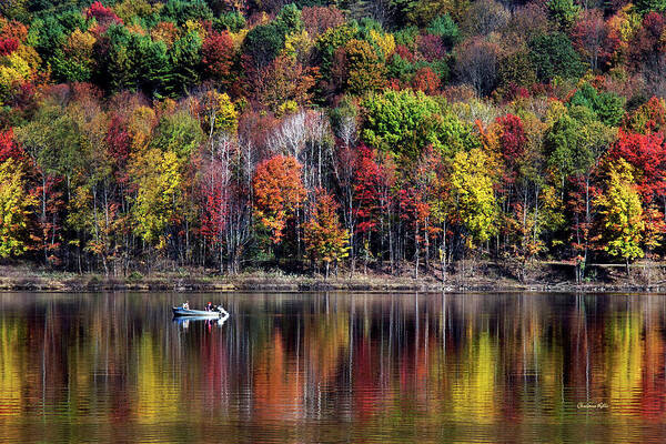 Fall Art Print featuring the photograph Vanishing Autumn Reflection Landscape by Christina Rollo
