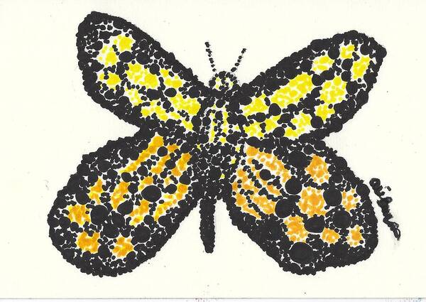 Butterfly Art Print featuring the drawing Vanya by Ali Baucom