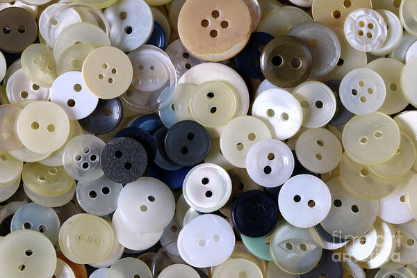 Button Art Print featuring the photograph Various clothing buttons by Michal Boubin