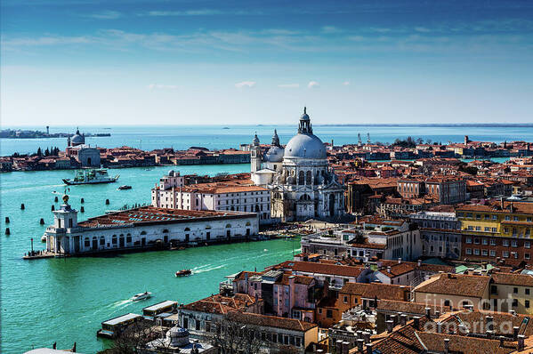 Eternal Art Print featuring the photograph Eternal Venice - Aerial View by M G Whittingham