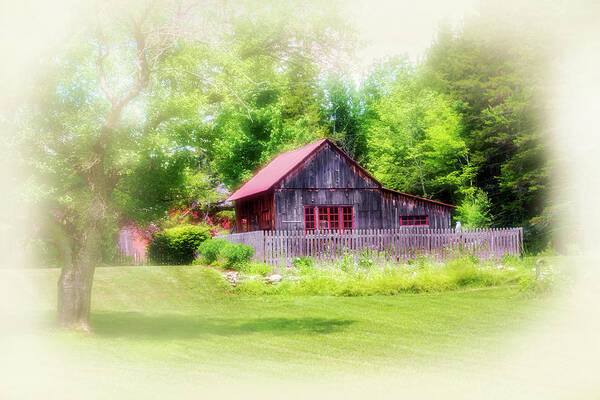 Barn Art Print featuring the digital art Vermont Barn by Terry Davis