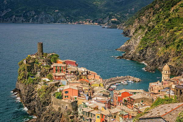 Joan Carroll Art Print featuring the photograph Vernazza Cinque Terre Italy by Joan Carroll