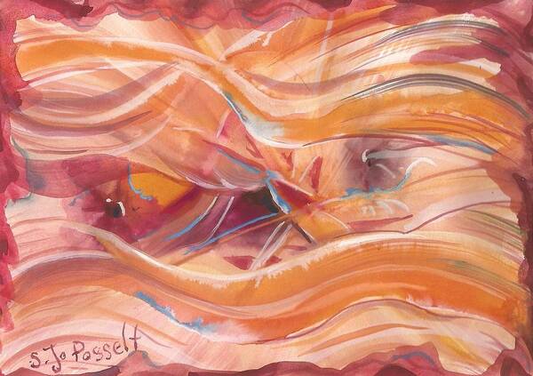 Vibrant Silk Art Print featuring the painting Vibrant Silk by Sheri Jo Posselt