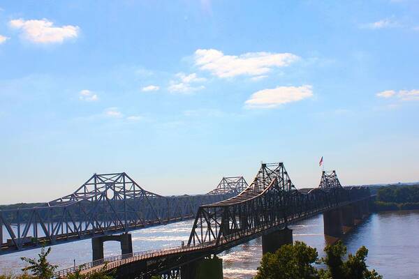 Bridge Art Print featuring the photograph Vicksburg Mississippi Bridges by Karen Wagner