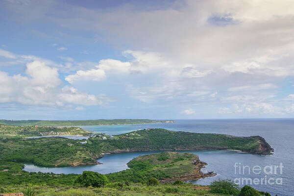 Antigua View From Shirley Heights Art Print featuring the photograph View From Shirley Heights Antigua by Olga Hamilton