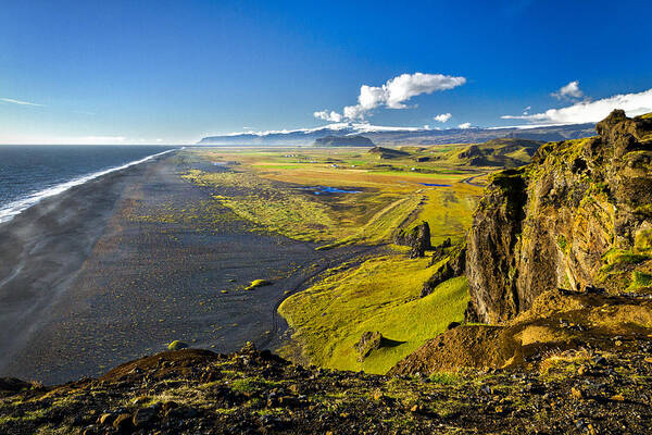 Dyrholaey Art Print featuring the photograph View From the Cliffs - Iceland by Stuart Litoff