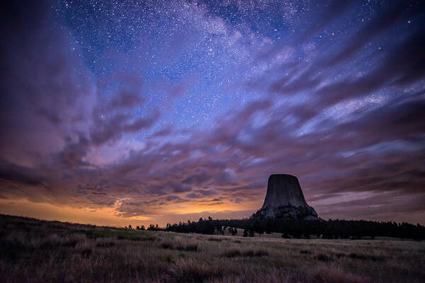 Devils Tower Art Print featuring the photograph A View into the Universe by Matt Hammerstein