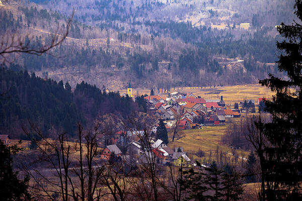 Lokve Art Print featuring the photograph Village of Lokve in Gorski Kotar by Brch Photography