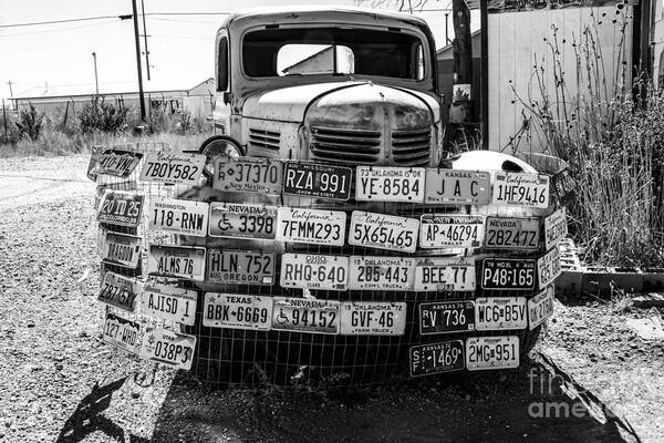 License Plates Art Print featuring the photograph Vintage Plates by Anthony Sacco