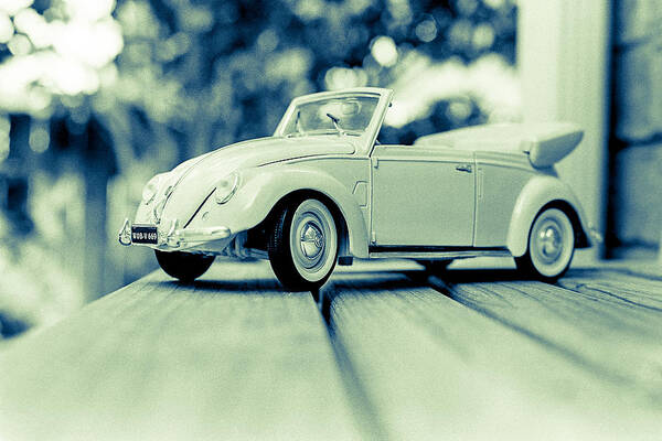 Antique Car Art Print featuring the photograph VW Beetle Convertible by Jon Woodhams