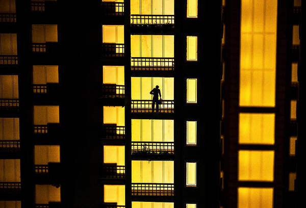 Person Standing Art Print featuring the photograph Waiting by Prakash Ghai