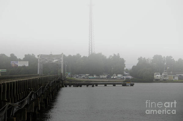 Fog Art Print featuring the photograph Wando River Bridge Fog by Dale Powell