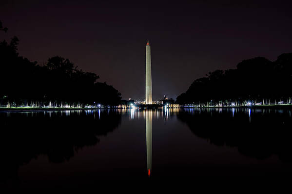 Night Art Print featuring the photograph Washington Reflection by Greg and Chrystal Mimbs