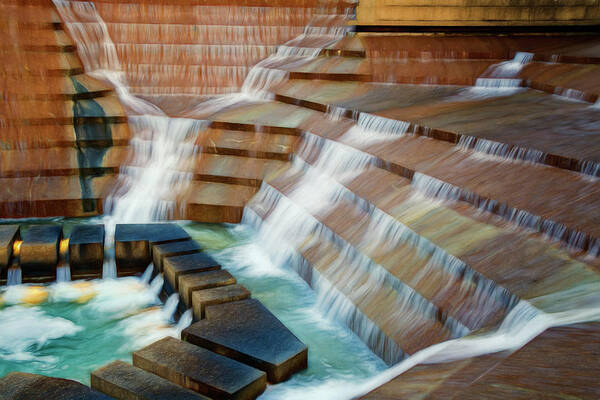 Fort Worth Art Print featuring the photograph Water Gardens Abstract by Joan Carroll